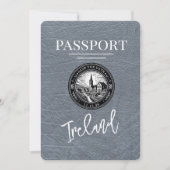 Silver Ireland Passport Save the Date (Voorkant)