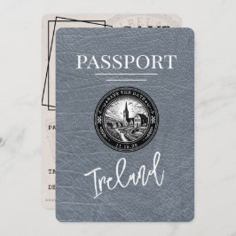 Silver Ireland Passport Save the Date
