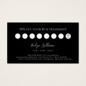 Silver iridescent glitter loyalty visitekaartje (Achterkant)