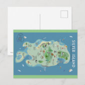 Silver Island Map Briefkaart (Voorkant / Achterkant)