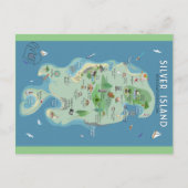 Silver Island Map Briefkaart (Voorkant)