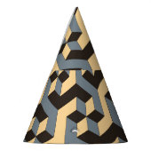 Silver Ivory Geometrische Complex Tegel Feesthoedjes (Links)