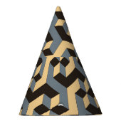 Silver Ivory Geometrische Complex Tegel Feesthoedjes (Rechts)