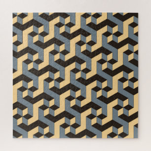 Silver Ivory Geometrische Complex Tegel Legpuzzel