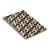 Silver Ivory Geometrische Complex Tegel Notitieboek (Rechterzijde)