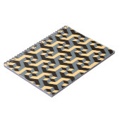 Silver Ivory Geometrische Complex Tegel Notitieboek (Linkerzijde)