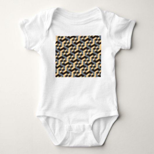 Silver Ivory Geometrische Complex Tegel Romper (Voorkant)