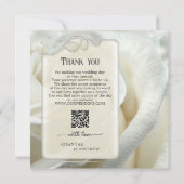 Silver Ivory Roos Weddenschap Hartelijk dank (Achterkant)