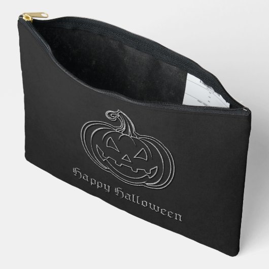 Silver Jack O' Lantern Halloween Etui (Open)