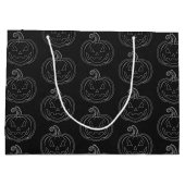 Silver Jack O' Lantern Halloween Groot Cadeauzakje (Achterkant)