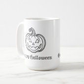 Silver Jack O' Lantern Halloween Koffiemok (Voorkant links)