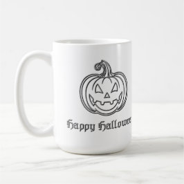 Silver Jack O' Lantern Halloween Koffiemok