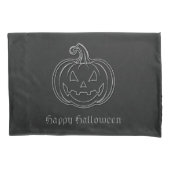 Silver Jack O' Lantern Halloween Kussensloop (Voorkant)