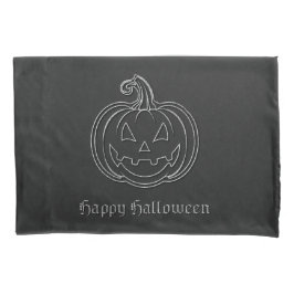 Silver Jack O' Lantern Halloween Kussensloop