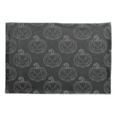 Silver Jack O' Lantern Halloween Kussensloop (Achterkant)