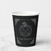 Silver Jack O' Lantern Halloween Papieren Bekers (Achterkant)