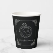 Silver Jack O' Lantern Halloween Papieren Bekers (Voorkant)
