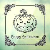 Silver Jack O' Lantern Halloween Raamsticker (Vel 3)