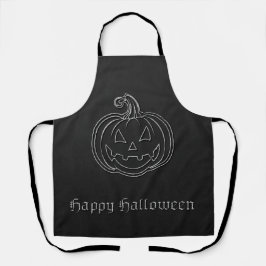 Silver Jack O' Lantern Halloween Schort