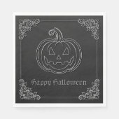 Silver Jack O' Lantern Halloween Servet (Voorkant)