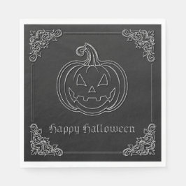 Silver Jack O' Lantern Halloween Servet