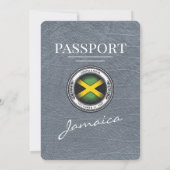 Silver Jamaica Passport Wedding Invitation Kaart (Achterkant)