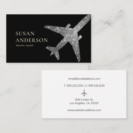 Silver Jet Visitekaartje – Luxe reisstijl (Voorkant / Achterkant)