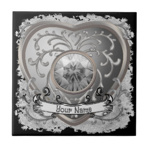 Silver Jewel Fairy Heart tegel Tegeltje