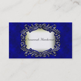 Silver Jewel op Blue Velvet Visitekaartjes
