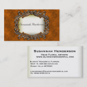 Silver Jewel op Gold Velvet Visitekaartjes (Voorkant / Achterkant)