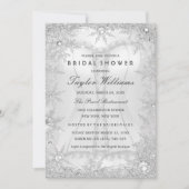 Silver Jewel Snowflake Vrijgezellenfeest Corset Kaart (Voorkant)