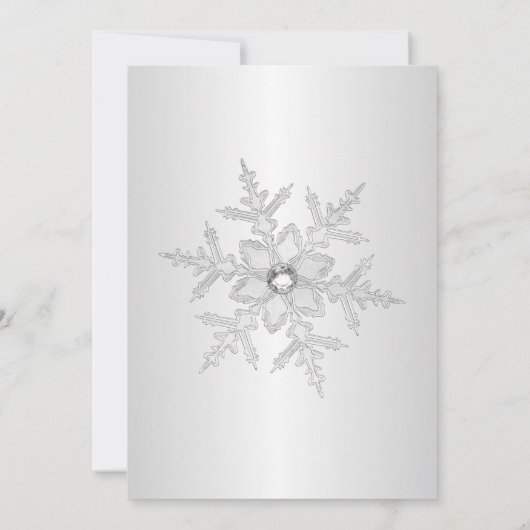 Silver Jewel Snowflake Vrijgezellenfeest Kaart (Achterkant)