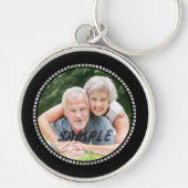 Silver Jewel Wedding Jubileum Fotosjabloon Sleutelhanger (Voorkant)