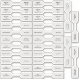 Silver Jewelry Price Label Barbell Stickers