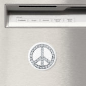 Silver Jewels Peace Sign Magneet (Insitu (Vaatwasser))