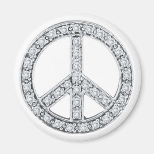 Silver Jewels Peace Sign Magneet (Voorkant)