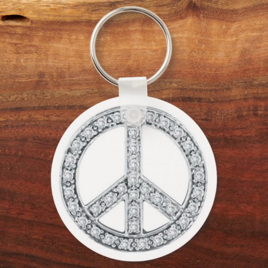 Silver Jewels Peace Sign Sleutelhanger (Voorkant)