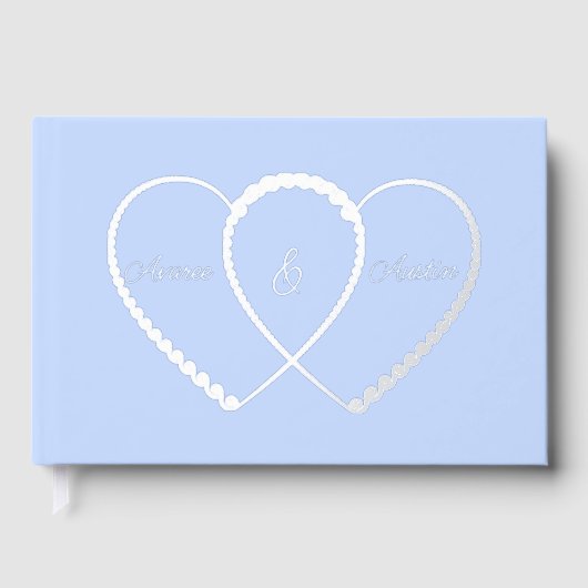 Silver Joined Hearts Gastenboek (Voorkant)