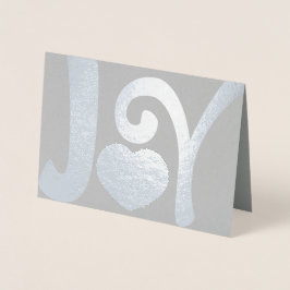 Silver Joy Christmas Heart Folie Kaarten