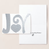 Silver Joy Christmas Heart Folie Kaarten (Display)