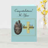 Silver Jubilee Gifts for Nuns Kaart (Gele Bloem)