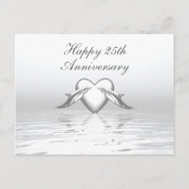 Silver Jubileum Dolphins en Heart Briefkaart