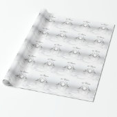 Silver Jubileum Dolphins en Heart Cadeaupapier (Uitgerold)
