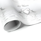 Silver Jubileum Dolphins en Heart Cadeaupapier (Rol Hoek)
