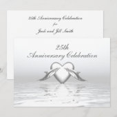 Silver Jubileum Dolphins en Heart Kaart (Voorkant / Achterkant)