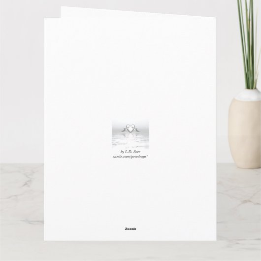 Silver Jubileum Dolphins en Heart Kaart (Achterkant)