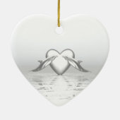Silver Jubileum Dolphins en Heart Keramisch Ornament (Achterkant)