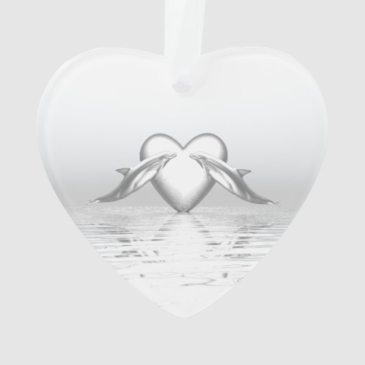 Silver Jubileum Dolphins en Heart Ornament (achterkant)