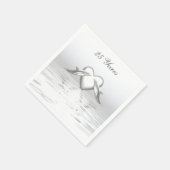 Silver Jubileum Dolphins en Heart Servetten (Hoek)