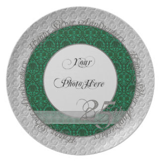 Silver Jubileum Foto Bord Damask Green